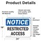 Signmission Restricted Access OSHA Notice Sign, Vinyl Decal, 24in W x 18in L, 2PK OS-2PACK-NS-D-1824-L-18071 - alternate 5
